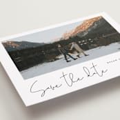 "Scripted Style" - Save the Dates in Cloud by Katherine Moynagh - Detail