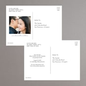 "merry and almost married" - Save the Dates in Snow by Sara Hicks Malone - Back of Card Options