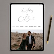 "merry and almost married" - Save the Dates in Snow by Sara Hicks Malone - FREE Wedding Website