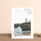 "hand-written" - Save the Dates in Ebony by Lindsay Stetson Thompson - Front