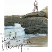 "hand-written" - Save the Dates in Ebony by Lindsay Stetson Thompson - Detail