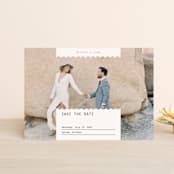 "Label" - Save the Dates in Slate by Joyce Pinheiro - Front