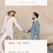 "Label" - Save the Dates in Slate by Joyce Pinheiro - Detail