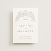 "Wild Roses" - Save the Dates in Powder Blue by Kristen Smith - Front