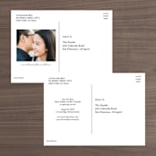 "Oversized" - Save the Dates in Rosewater by Mere Paper - Back of Card