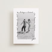 "Showered" - Save the Dates in Graphite by Claudia Orengo - Front
