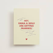 "Love Note" - Save the Dates in Latte by Helena Vitto - Front