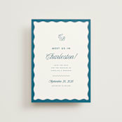 "Meet us" - Save the Dates in Ocean by Kelly Schmidt - Front