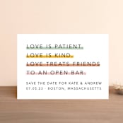 "Love is..." - Save the Dates in Sorbet by Hudson meet Rose - Front