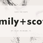 "Brush Strokes" - Save the Dates in Onyx by Joyce Pinheiro - Detail