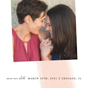 "Single Swath" - Save the Dates in Blush by Angela Marzuki - Detail