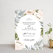 "Peony Floral Frame" - Save the Dates in Cornflower by Alethea and Ruth - Front