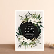"Botanical Ring" - Save the Dates in Ivory by Susan Moyal - Front