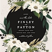 "Botanical Ring" - Save the Dates in Ivory by Susan Moyal - Detail