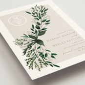 "Watermark" - Save the Dates in Taupe by Kaydi Bishop - Detail