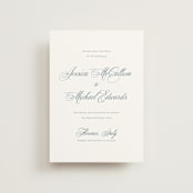 "Empire" - Save the Dates in Dusty Blue by Jennifer Postorino - Front