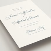 "Empire" - Save the Dates in Dusty Blue by Jennifer Postorino - Detail