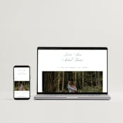 "Empire" - Save the Dates in Dusty Blue by Jennifer Postorino - FREE Wedding Website