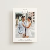 "Circle monogram" - Save the Dates in Cotton by Stacey Meacham - Front