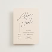 "Modern Aligned" - Save the Dates in Creampuff by Carolyn MacLaren - Front