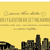 "Big City - Los Angeles" - Save the Dates in Lemondrop by Hooray Creative - Detail