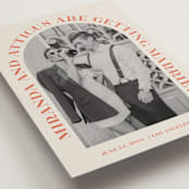 "Surrounding" - Save the Dates in Persimmon by Sarah Cohn - Detail