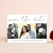 "Etched in love" - Save the Dates in Cloud by Stacey Meacham - Front