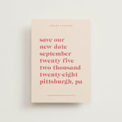 "Modern Type" - Save the Dates in Spruce by April Astudillo - Front