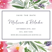 "Eliza" - Save the Dates in Spring by Yao Cheng Design - Detail