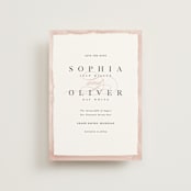 "First Love" - Save the Dates in Blush by Pixel and Hank - Front