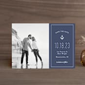 "Down by the Sea" - Save the Dates in Marine by Sandra Picco Design - Front