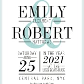 "Wed in Type" - Save the Dates in Sky by Ariel Rutland - Detail