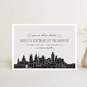 "Big City - Philadelphia" - Save the Dates in Light Taupe by Hooray Creative - Front
