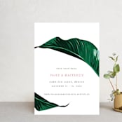 "Mod Palm" - Save the Dates in Pearl by Erin Hodges - Front