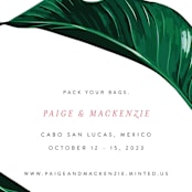 "Mod Palm" - Save the Dates in Pearl by Erin Hodges - Detail