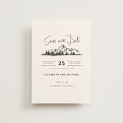 "Mountains" - Save the Dates in Ivory by Anastasia Makarova - Front