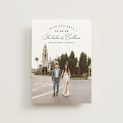 "Arched Type" - Save the Dates in Onyx by Erica Krystek - Front