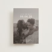 "Classic Big Date" - Save the Dates in Moonstone by Lucrecia Caporale - Front