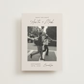 "Moment in Time" - Save the Dates in Eggshell by Paper Raven Co. - Front