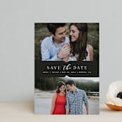"Liebe" - Save the Dates in Charcoal by Carly Reed Walker - Front
