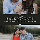 "Liebe" - Save the Dates in Charcoal by Carly Reed Walker - Detail