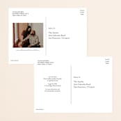"meant to be" - Save the Dates in Tuxedo by Angela Garrick - Back of Card