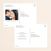"Our Something Blue" - Save the Dates in Ocean by AK Graphics - Back of Card