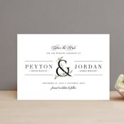 "Adorned Ampersand" - Save the Dates in Cotton by Jennifer Postorino - Front
