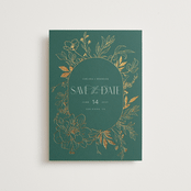 "Chelsea" - Save the Dates in Emerald by Vera Lim - Front