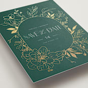 "Chelsea" - Save the Dates in Emerald by Vera Lim - Detail