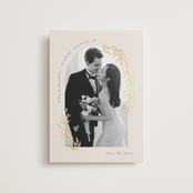 "Garland Arch" - Save the Dates in Linen by Laura Hankins - Front