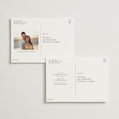 "Vine Wrap" - Save the Dates in Cotton by Amy Kross - Back of Card Options