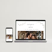 "Vine Wrap" - Save the Dates in Cotton by Amy Kross - FREE Wedding Website