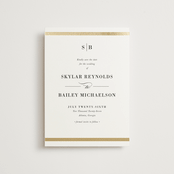 "Classic Monogram" - Save the Dates in Powder by Stacey Meacham - Front
